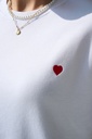 T-SHIRT HEART bianco