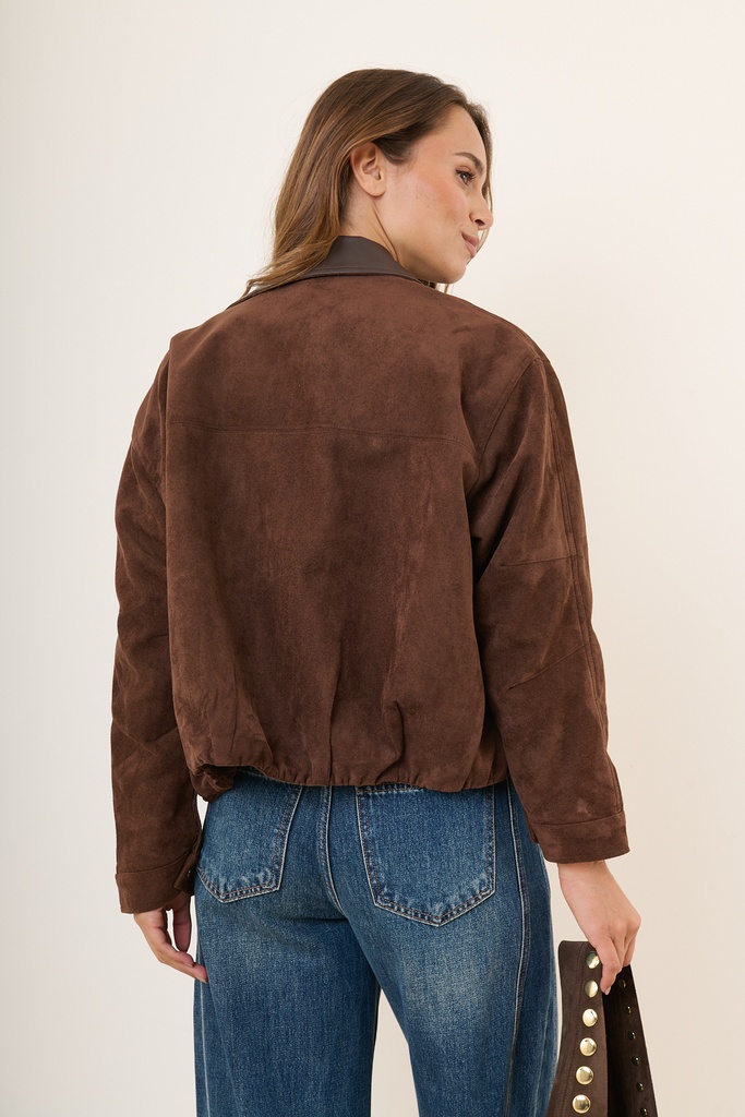 GIACCA BOMBER CAMOSCIO