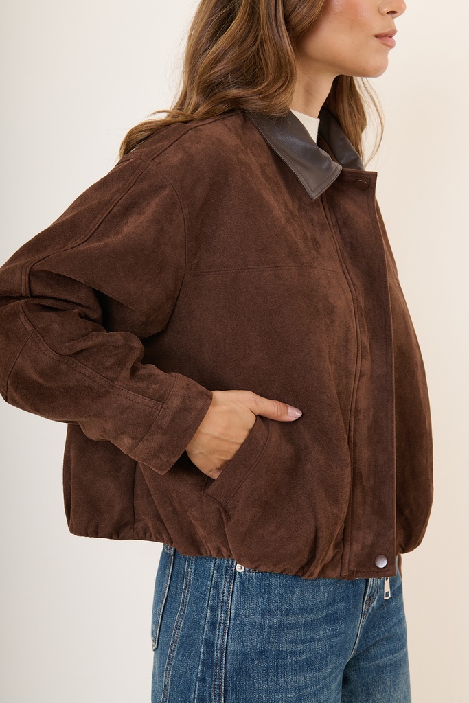 GIACCA BOMBER CAMOSCIO