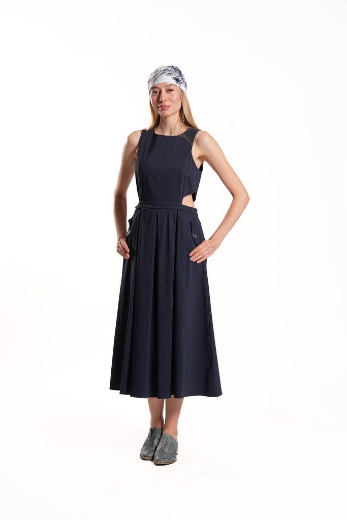 ABITO CUTOUT FIANCHI CON TASCHE