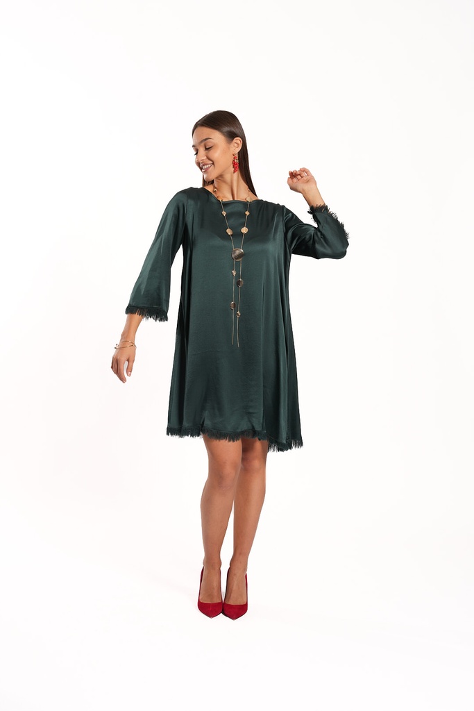 ABITO SATEN DOLLY SMERALDO