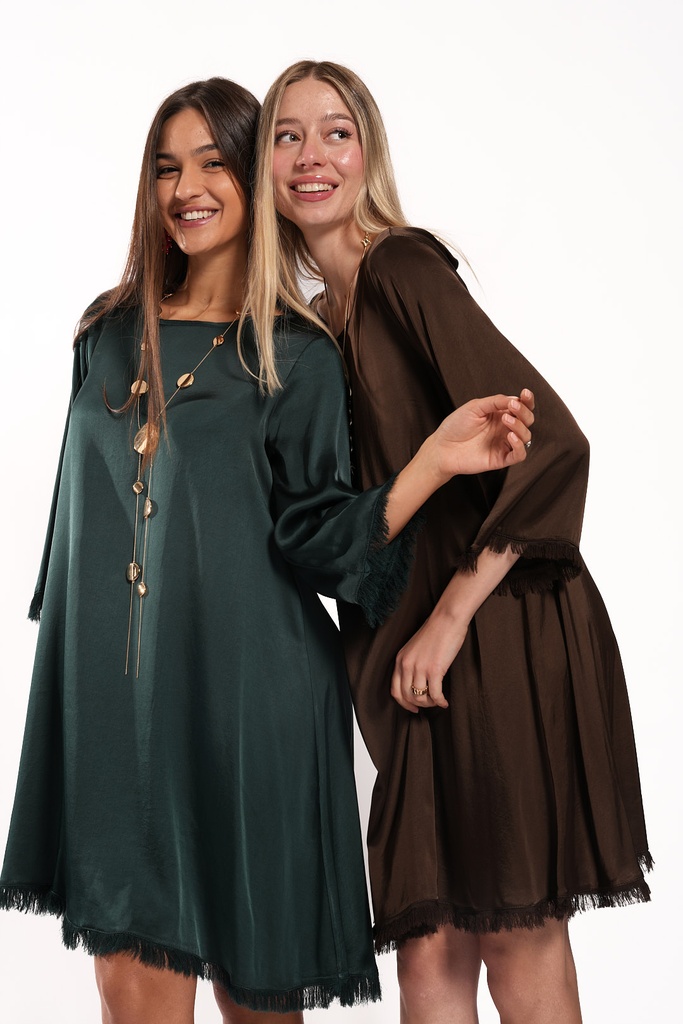 ABITO SATEN DOLLY (CIOCCOLATO)