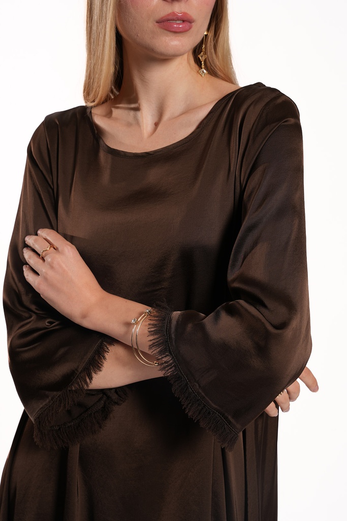 ABITO SATEN DOLLY (CIOCCOLATO)