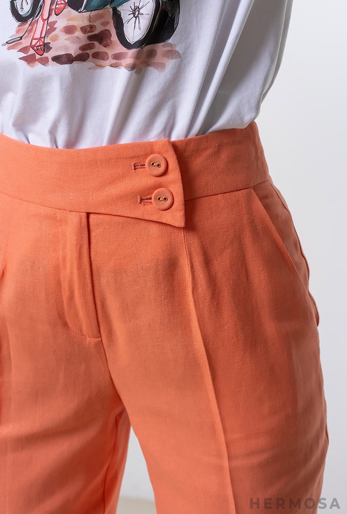PANTALONI AMICA GRETA (ARANCIO)