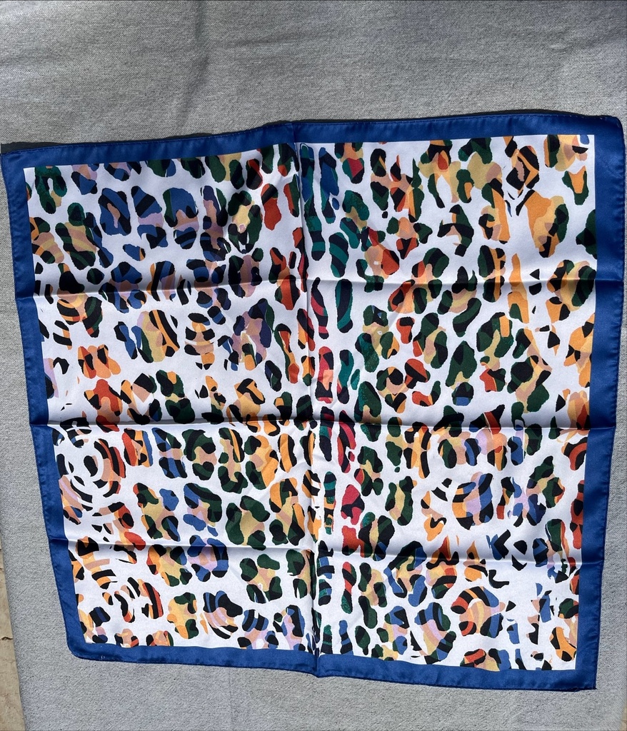 FOULARD MACULATO AZZURRO