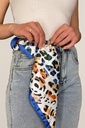 FOULARD MACULATO AZZURRO