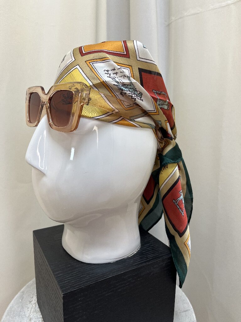 FOULARD VINTAGE HORSES 