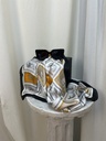 FOULARD VINTAGE HORSES  (base grigia)