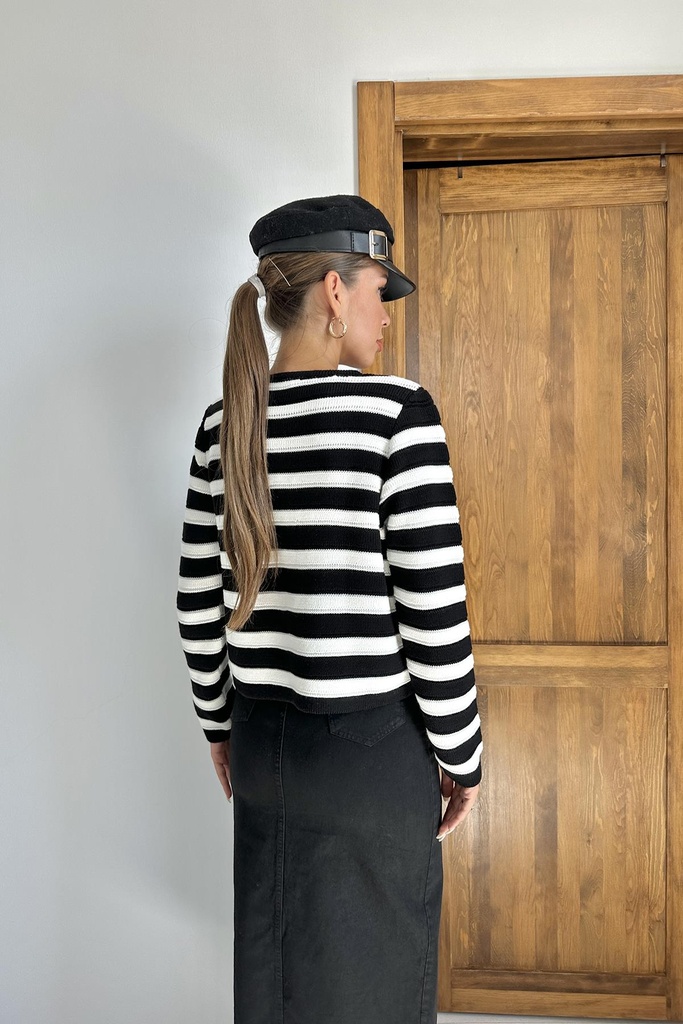 CARDIGAN BLACK&WHITE