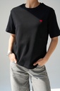 T-SHIRT HEART nero