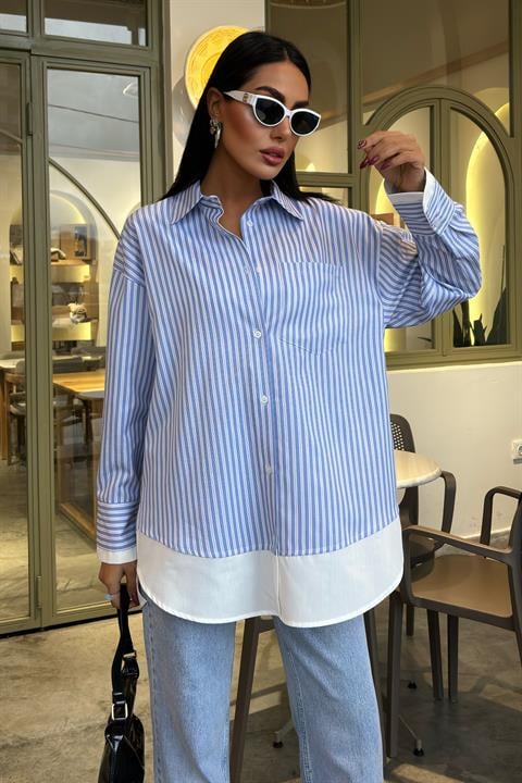 Camicia Over Righe (S)