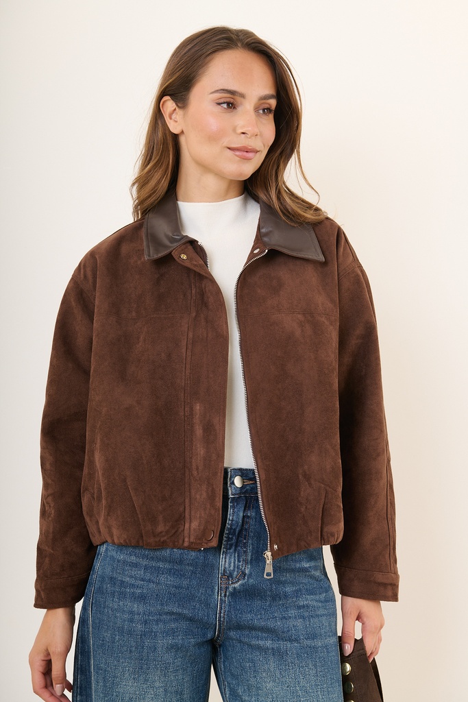 GIACCA BOMBER CAMOSCIO