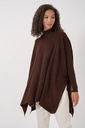 MAGLIA PONCHO MARRONE