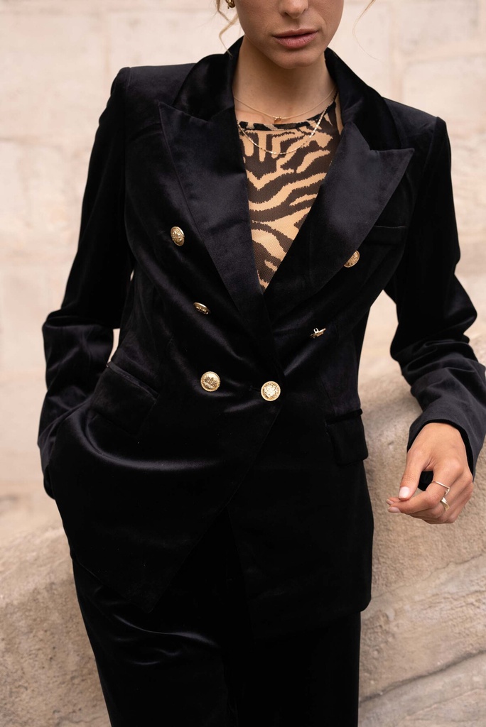 BLAZER VELLUTO NERO AMELIE (36/S)