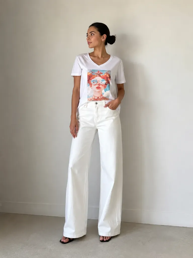 JEANS COVERGIRL BIANCO (XS)