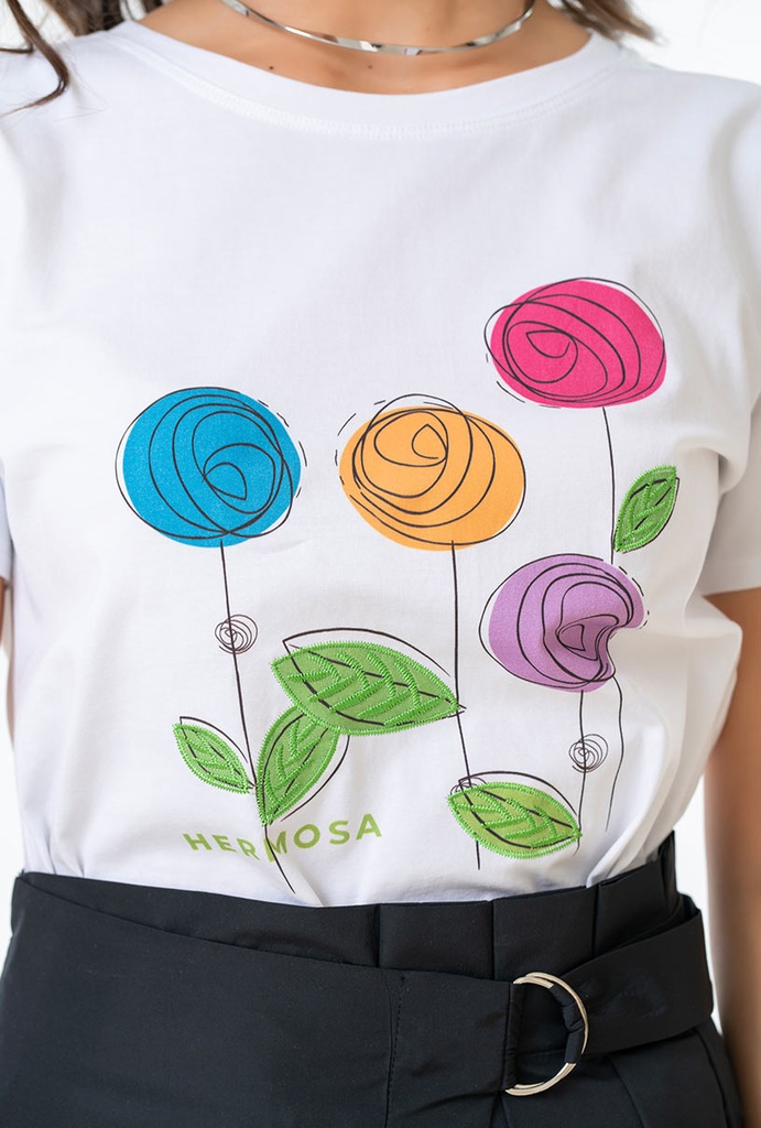 T-SHIRT FLOWERS 14582 (36/S)