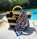 FOULARD MACULATO AZZURRO