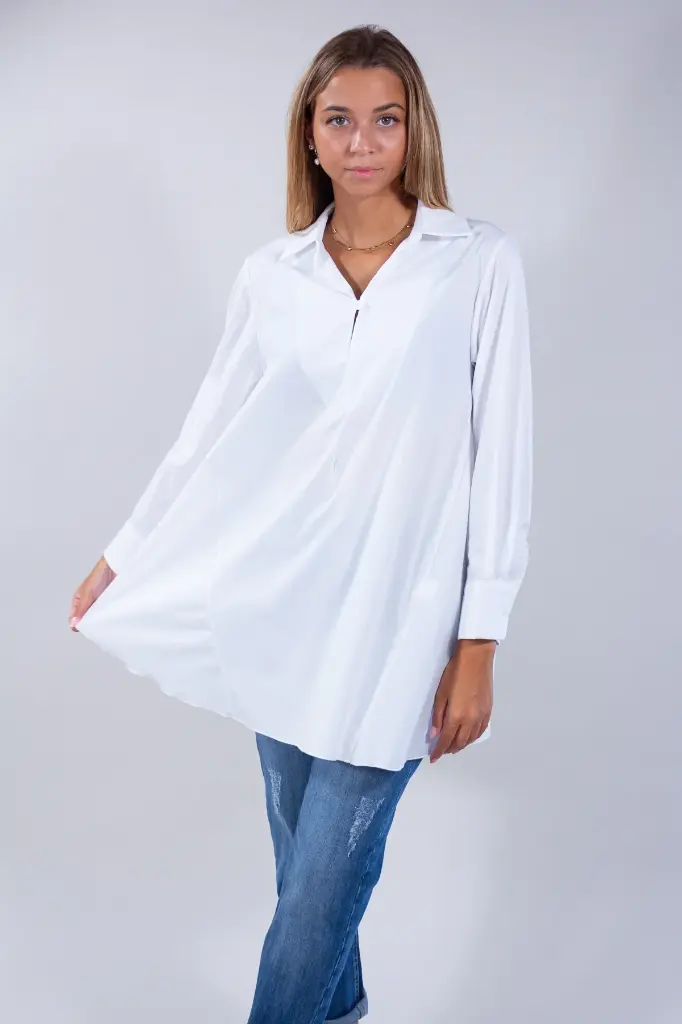 CAMICIA TRAPEZIO BLANCA