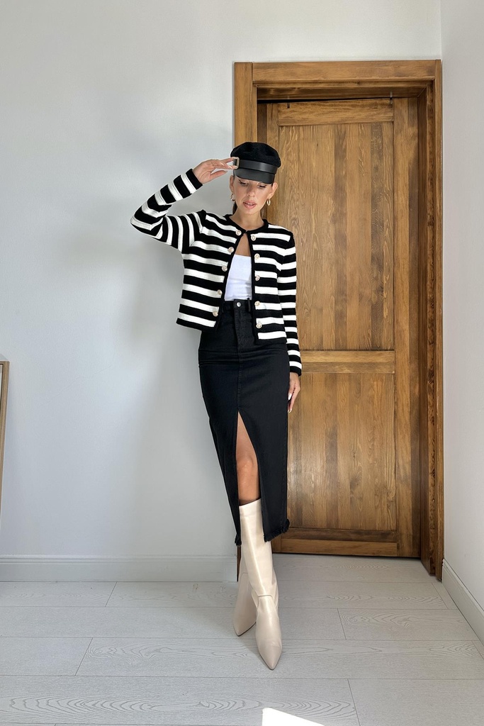 CARDIGAN BLACK&WHITE