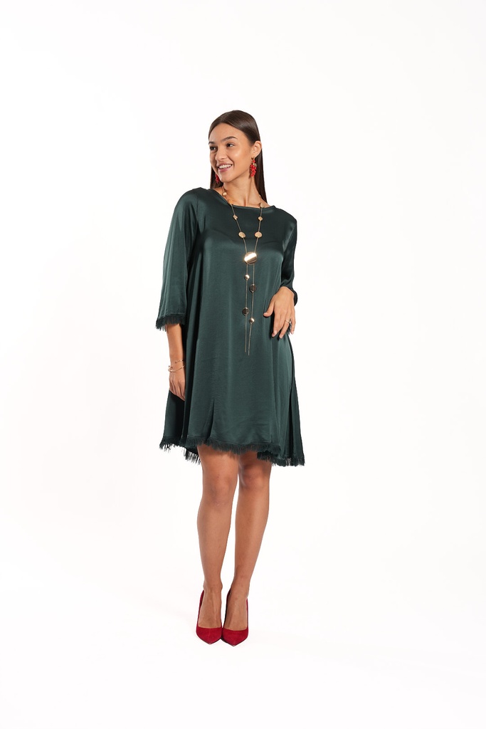 ABITO SATEN DOLLY SMERALDO