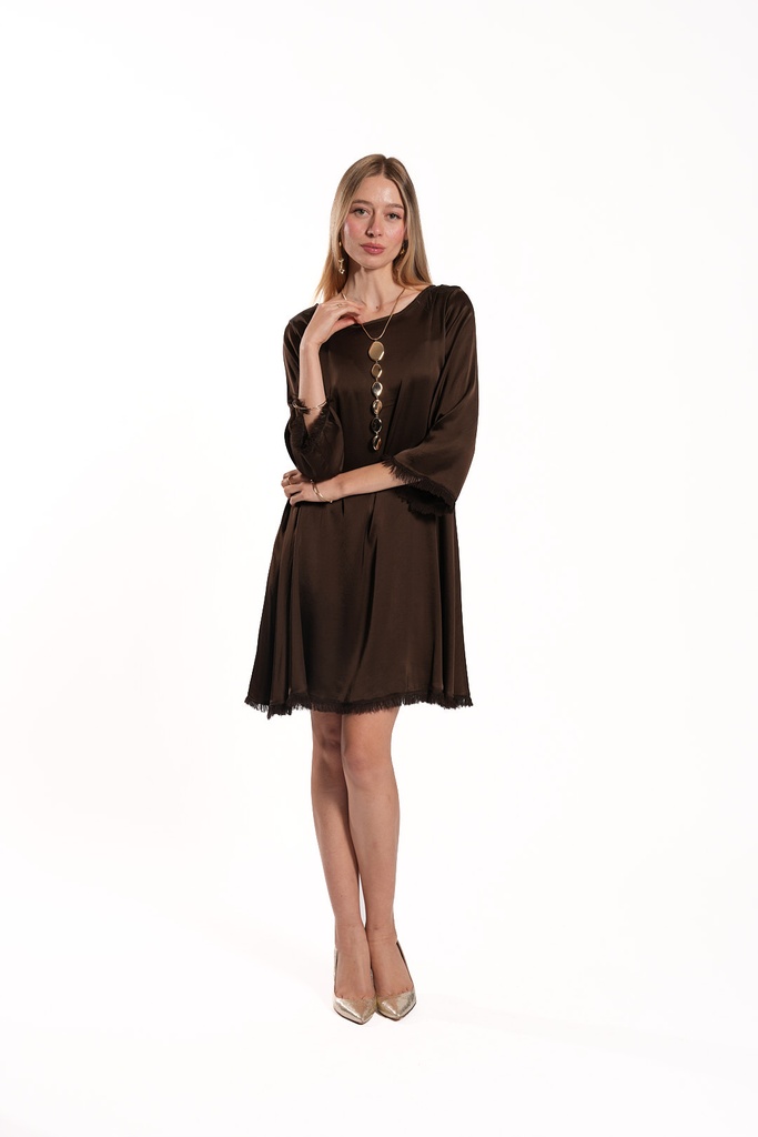 ABITO SATEN DOLLY (CIOCCOLATO)
