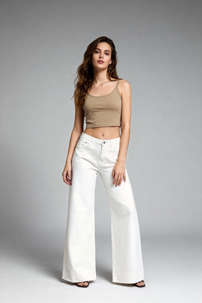 JEANS COVERGIRL BIANCO