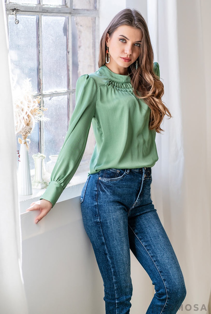  BLUSA ADELINA (VERDE SALVIA)